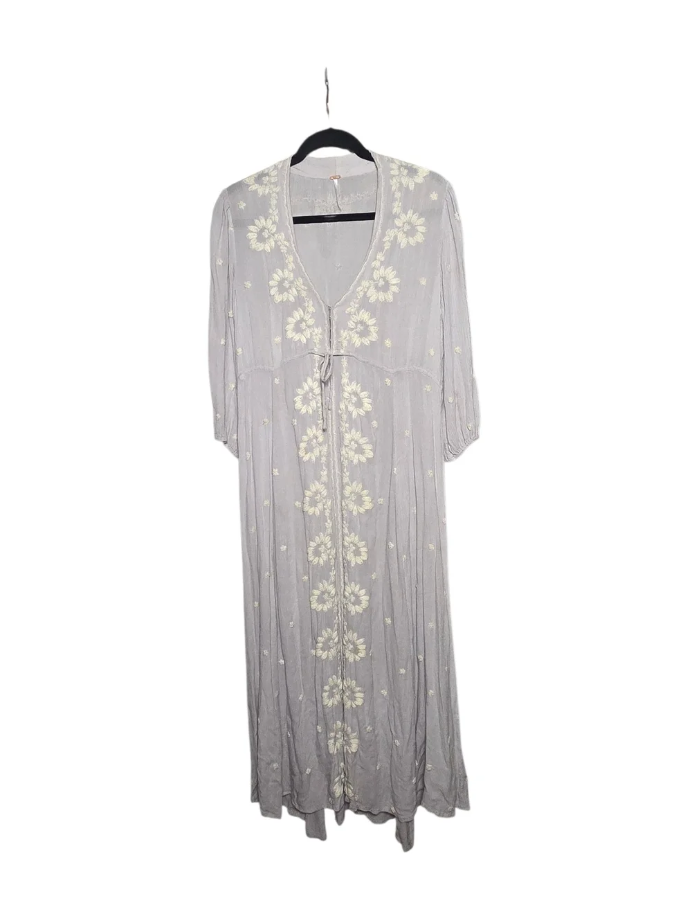 Free People Embroidered Fable Maxi Dress Lilac Floral Size XS